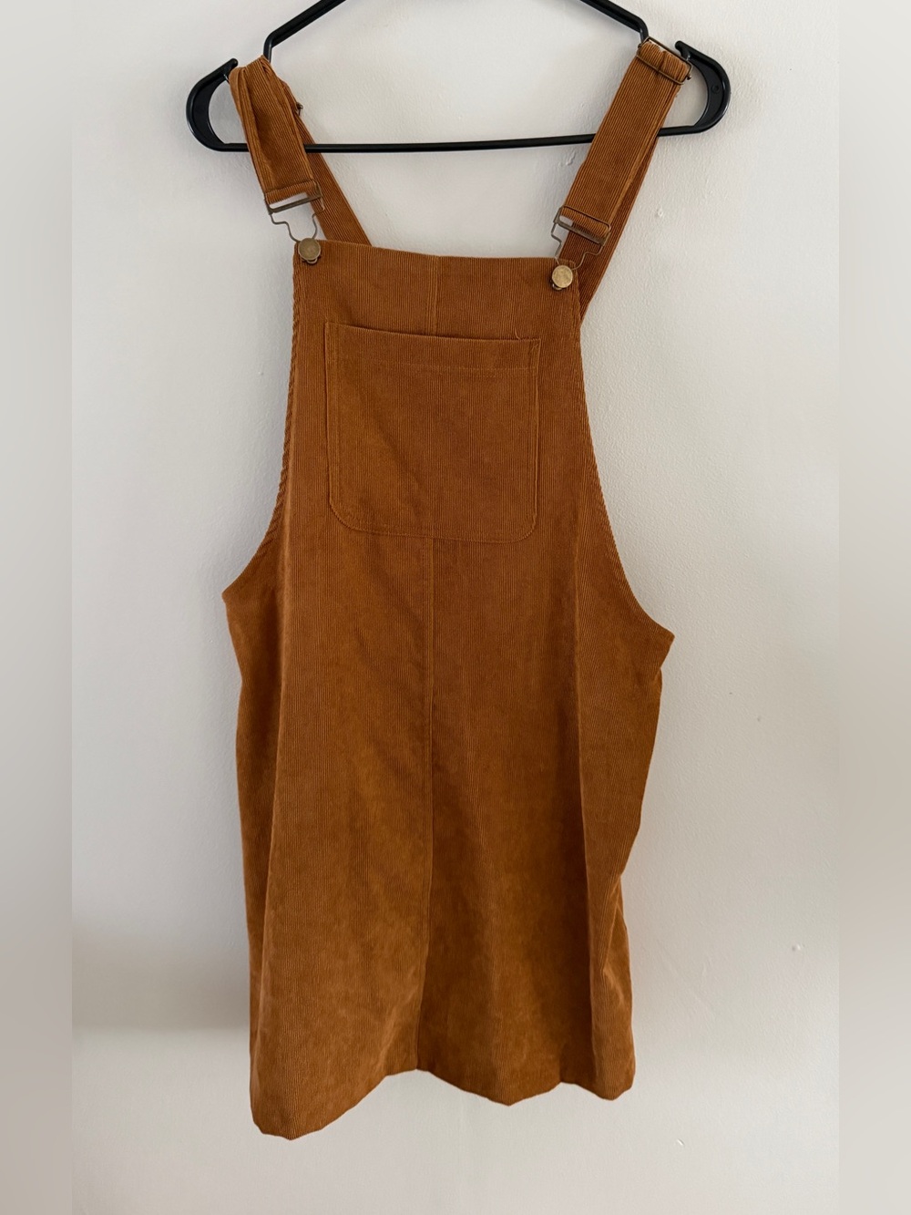Rust Corduroy Overall Dress